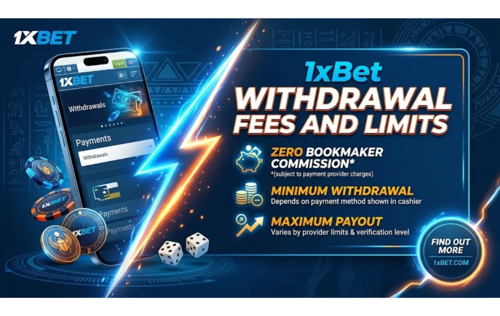 1xBet Withdrawal Fees and Limits