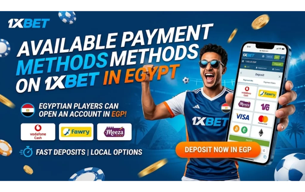 Available Payment Methods on 1xBet in Egypt