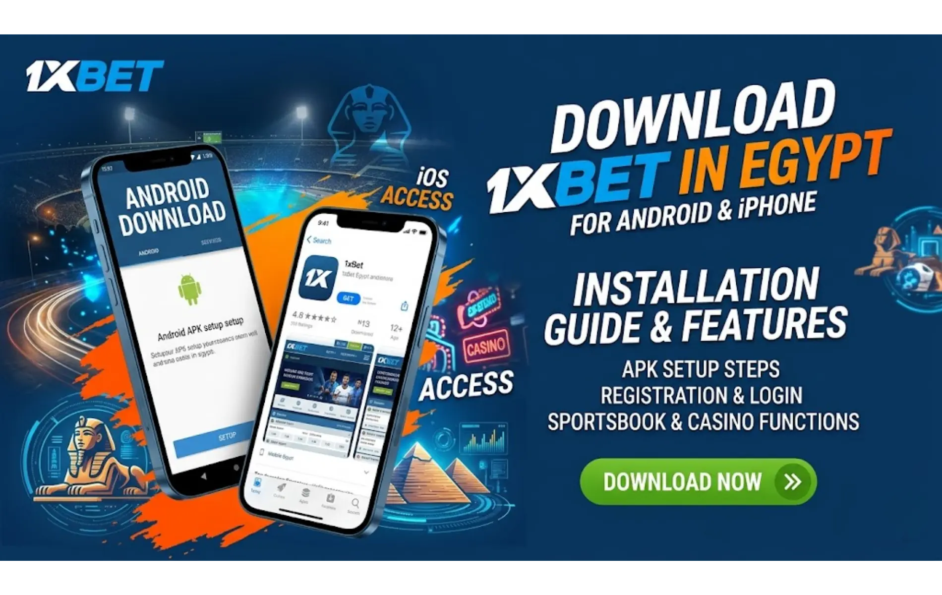 Download 1xBet in Egypt – Mobile App Installation